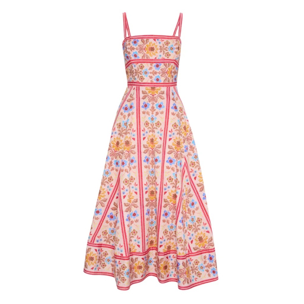 Hill House Margot in Floral Block Stripe XS